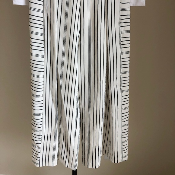 Topshop Cropped Wide Legged Striped Pants - Picture 3 of 3